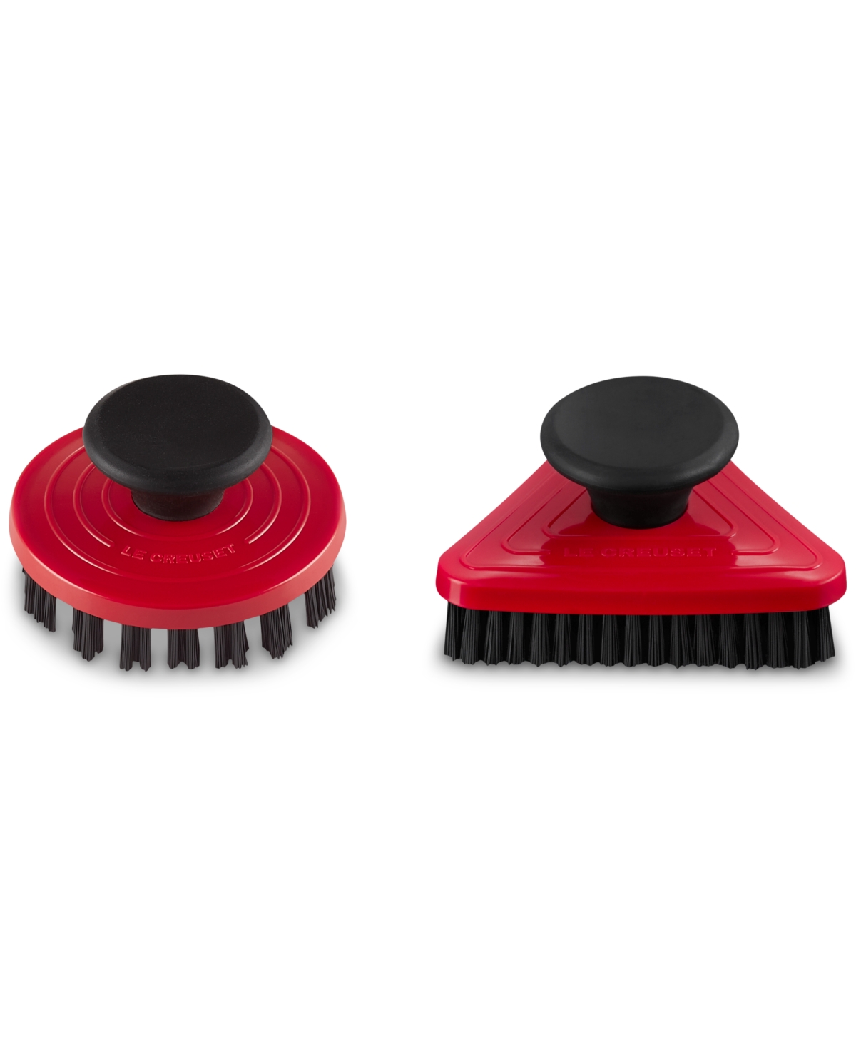 Grill Pan Nylon Cleaning Brushes, Set of 2 - Shiny Black