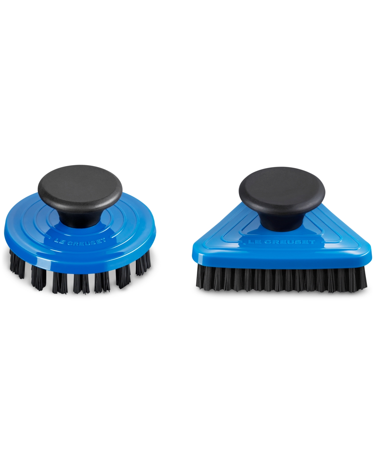 Grill Pan Nylon Cleaning Brushes, Set of 2 - Shiny Black