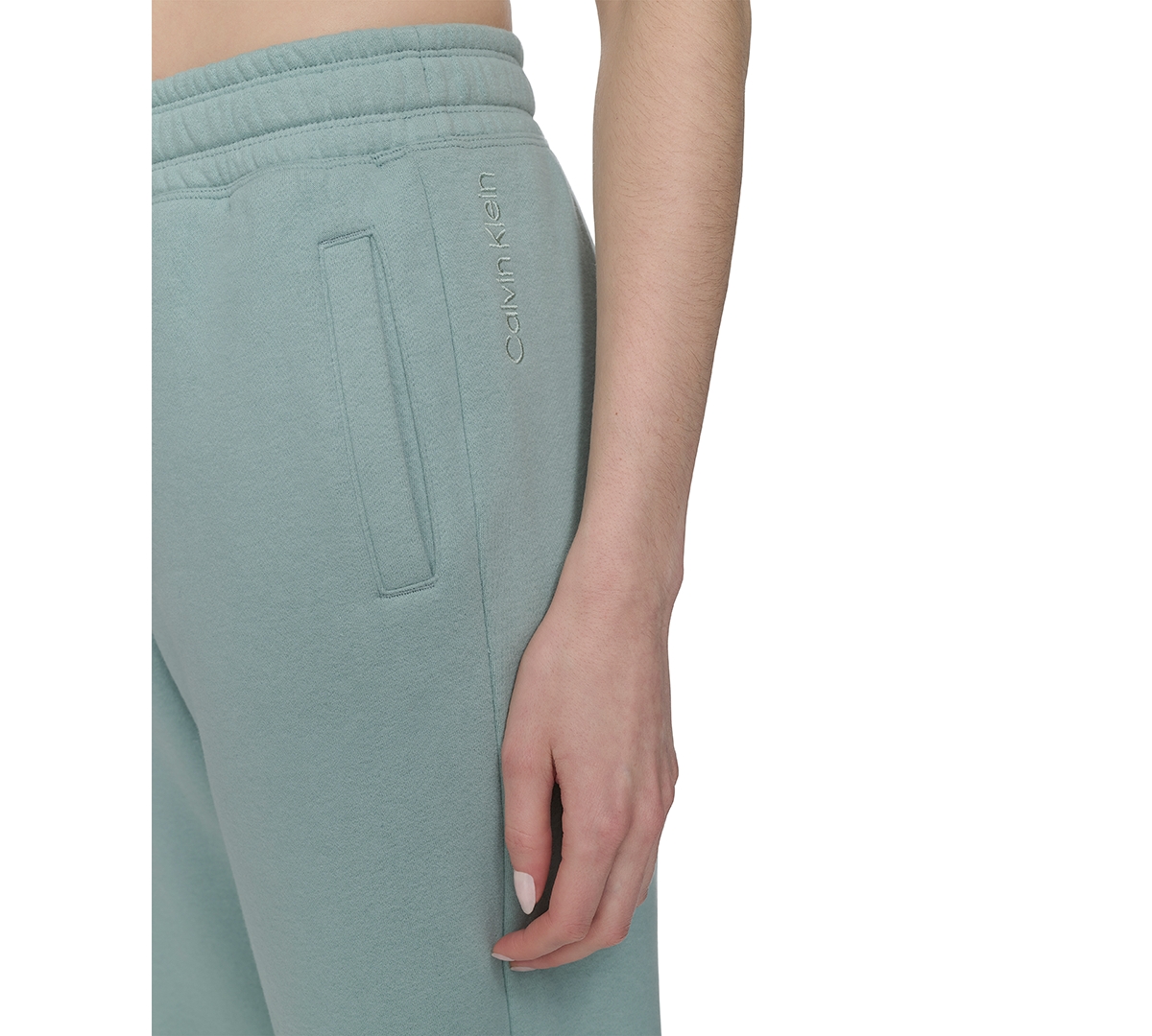 Calvin Klein Women's Fleece High-waist Relaxed Jogger Sweatpants In Blue Surf
