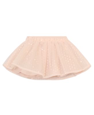 Baby Girl 2-Piece Short Sleeve T-Shirt and Mesh Sequin Skirt