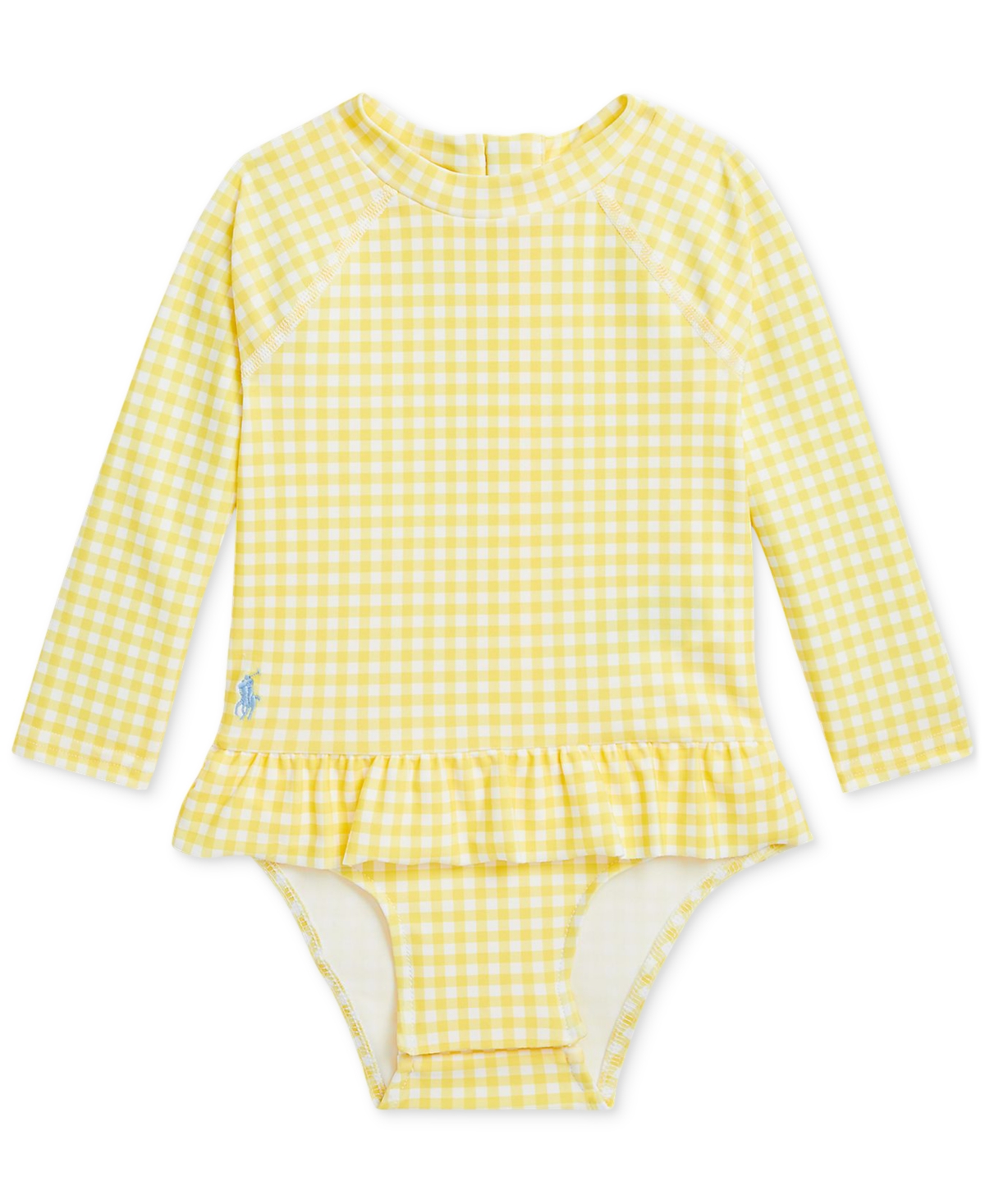 Polo Ralph Lauren Baby Girls Ruffled Gingham Rash Guard