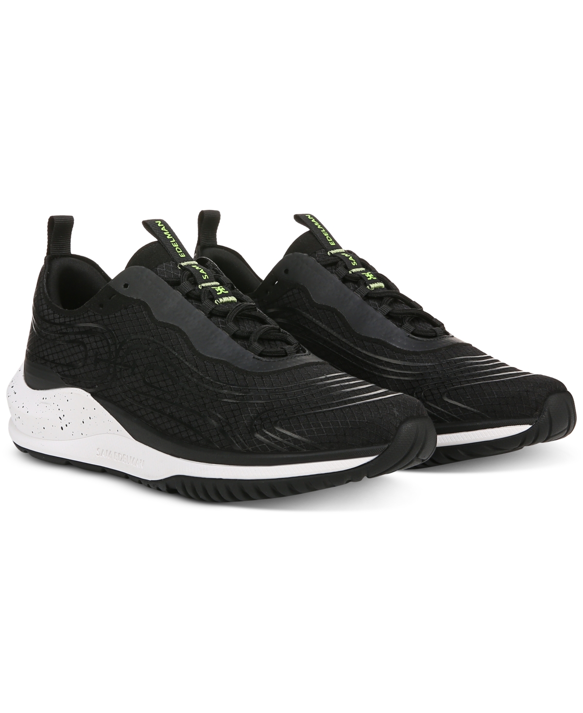 SAM EDELMAN WOMEN'S MILES MIXED-MEDIA LACE-UP SNEAKERS 