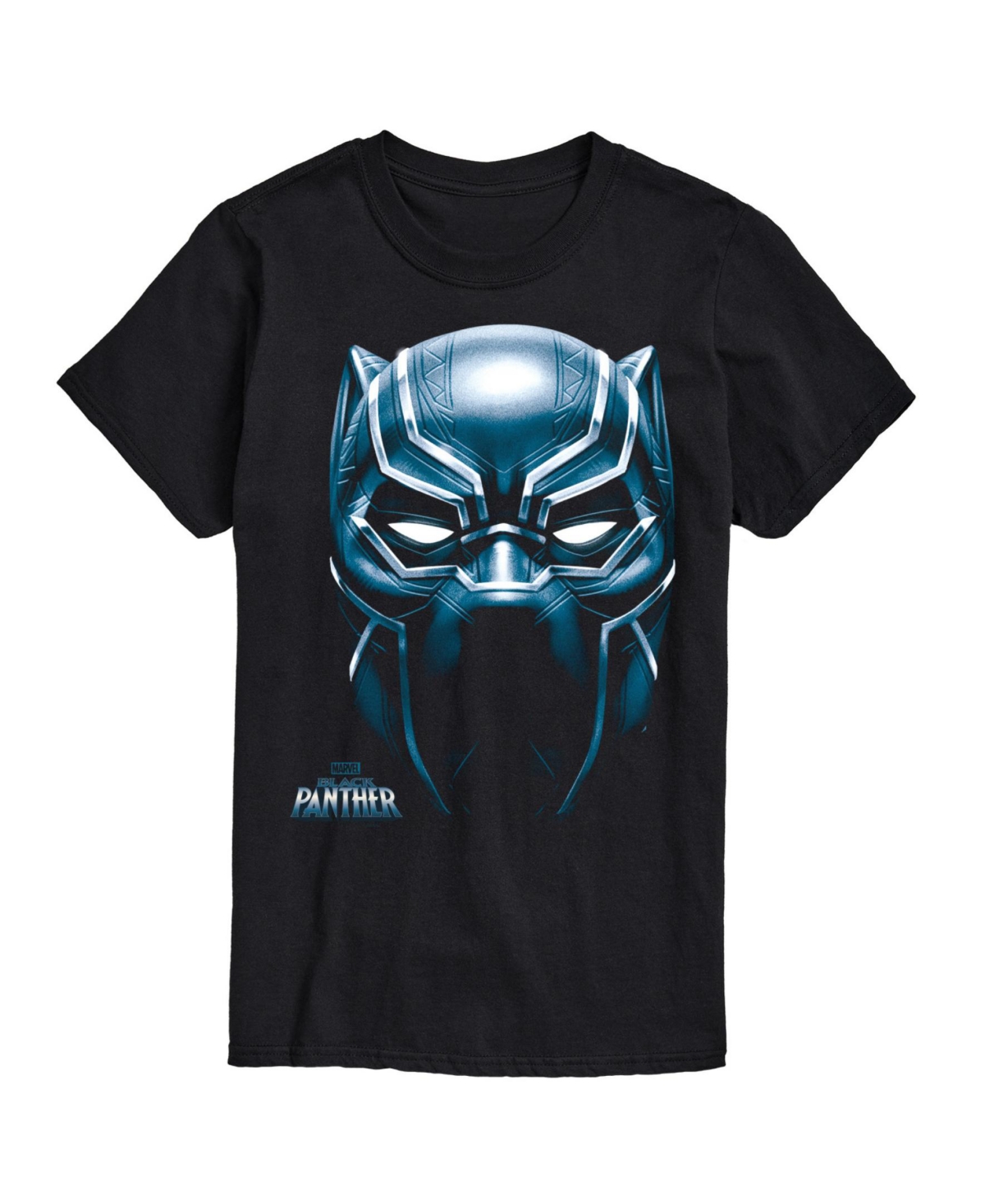 Airwaves Men's Black Panther Oversized Face Short Sleeve T-shirt In Black