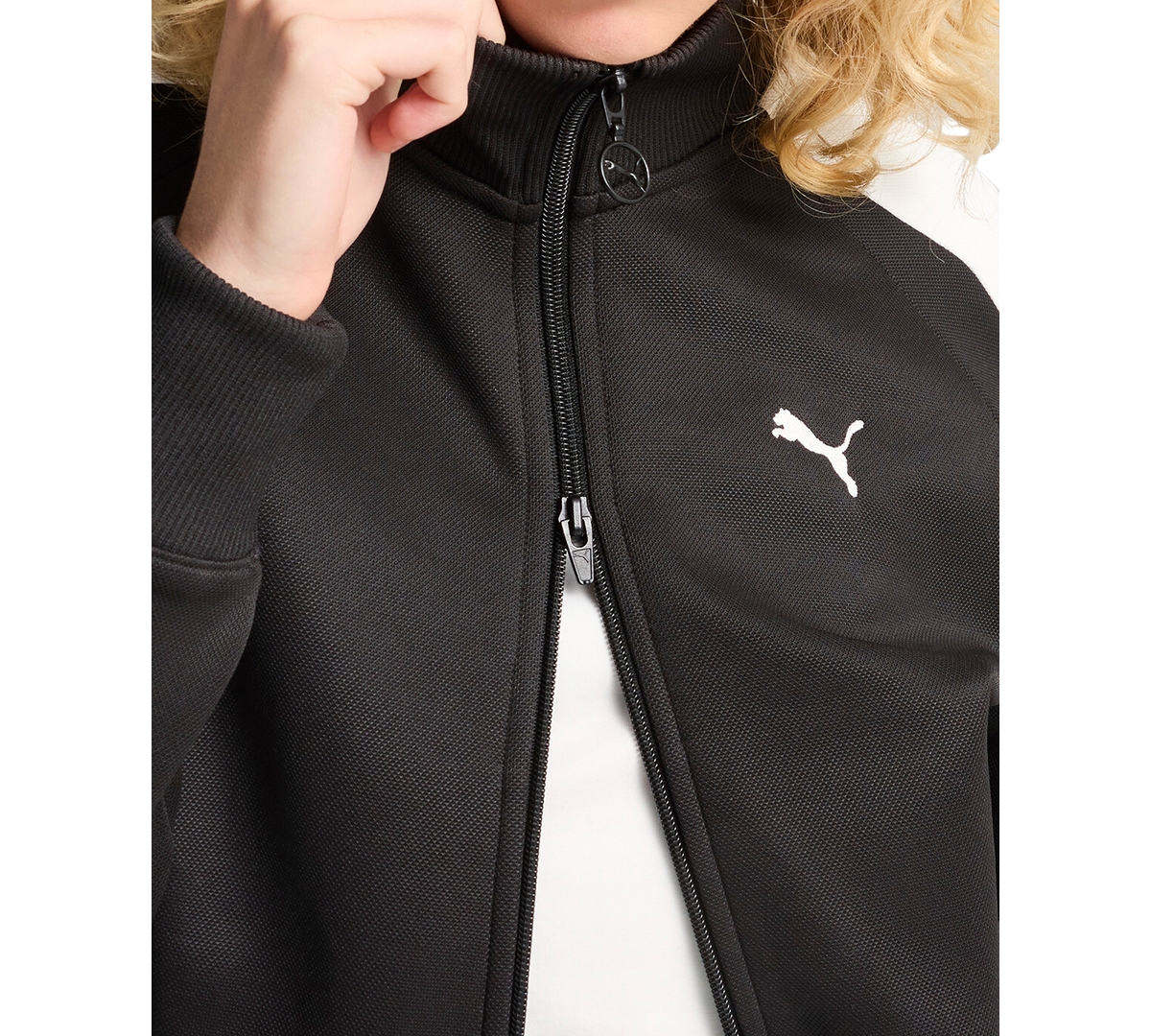 Puma Women's T7 Always On Long-sleeve Short Track Jacket In  Black