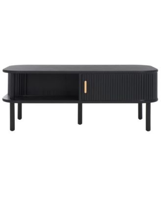 1-Pc Wood Tambour-Door Storage Coffee Table