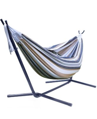 Double Hammock With Steel Stand - Portable Carrying Case Included