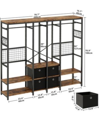 Garment Racks with Shelves 4 Drawers Heavy Duty Closet Organizer