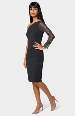 Women's Beaded One Shoulder Midi Dress