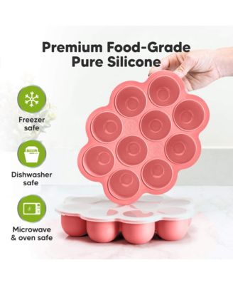 Prep Silicone Baby Food Freezer Tray with Clip-on Lid, 2oz x 10 Silicone Freezer Molds, BPA-Free Baby Food Storage
