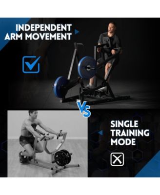Seated Row Machine, Plate Loaded Back Machines Home Gym Back Row Machine, Leverage Row Machine with Independent Arms & Multi Grips, LAT Machine for Home Gym and Commercial