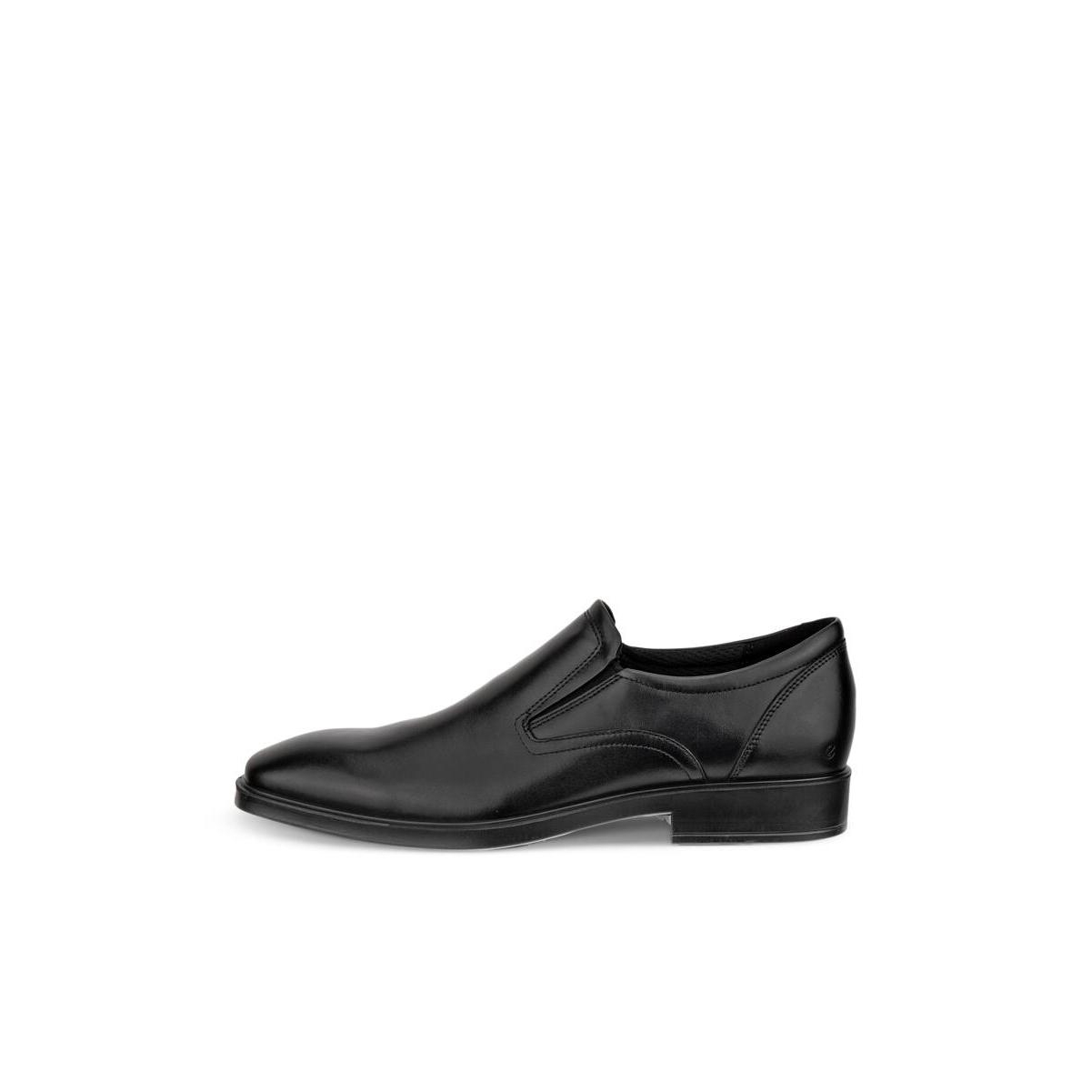 Ecco Men's Metropole Milan Plain Toe Slip-on Shoe In Black