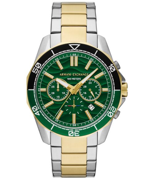 Мужские часы A|X Armani Exchange Quartz Chronograph Two-Tone Stainless-Steel, 44mm