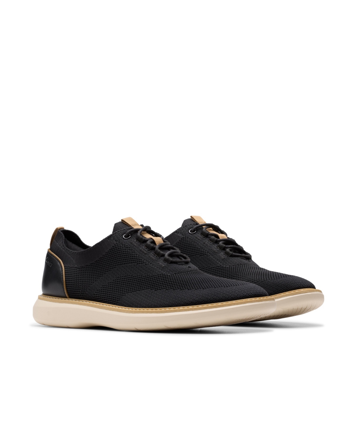 Clarks Men's Collection Brantin Knit Shoes In Black Knit