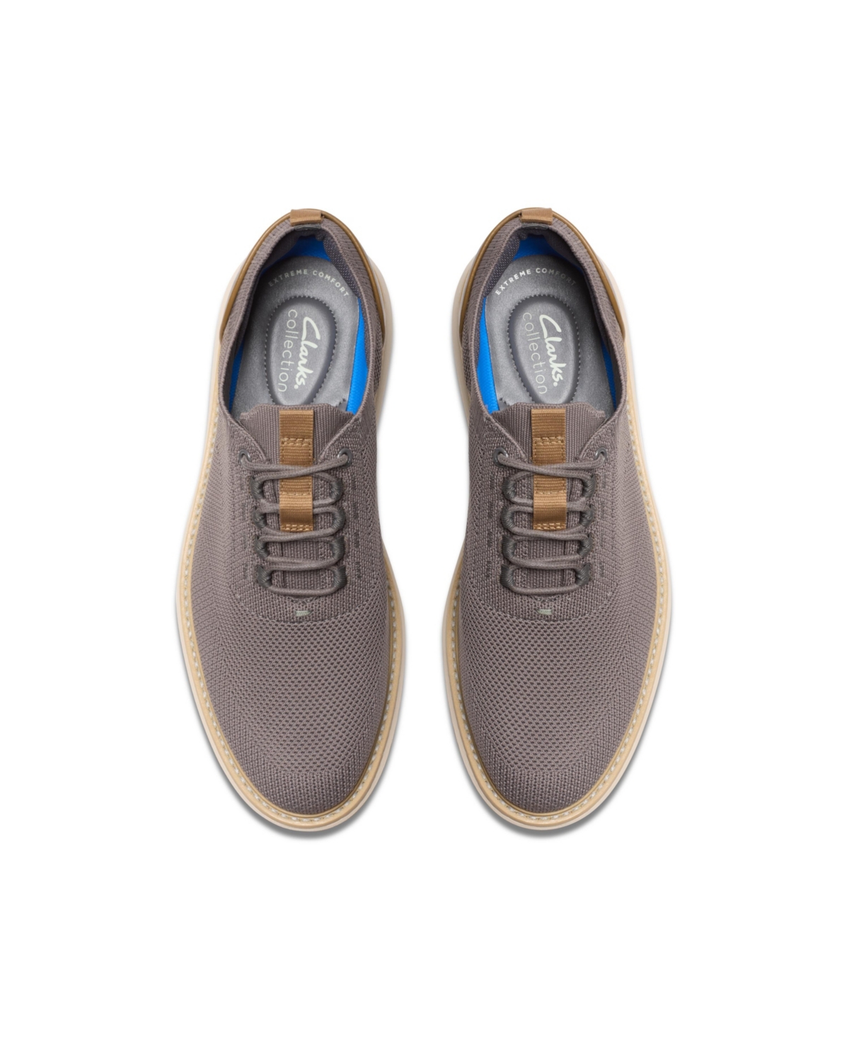 Clarks Men's Collection Brantin Knit Shoes In Gray Knit