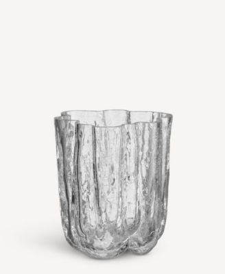 4.8" Crackle Crystal Glass Vase