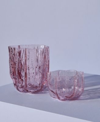 4.8" Crackle Crystal Glass Vase