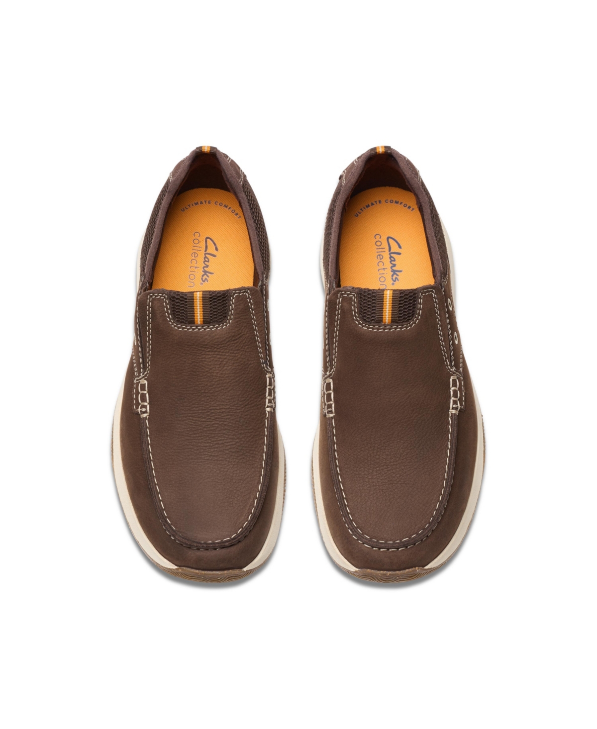 Clarks Men's Collection Sailview Step Slip On Sneaker In Dark Brown Nubuck