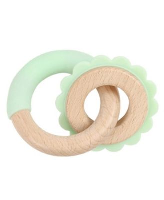 Mint Lion Silicone + Wood Double Teether
