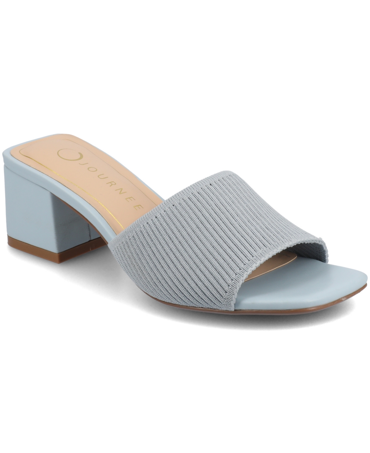 Shop Journee Collection Women's Shilin Slip On Knit Dress Sandals In Blue