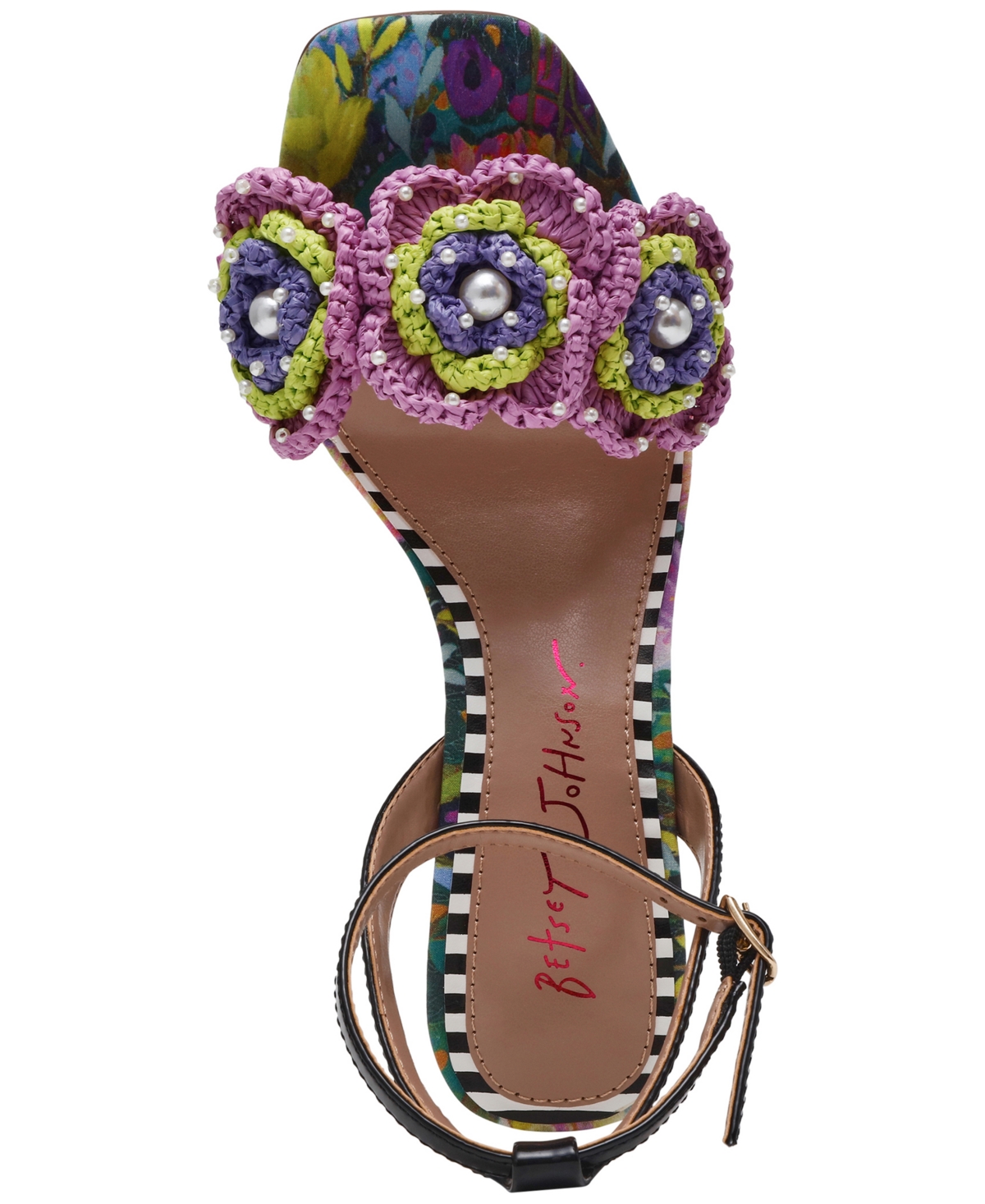 Shop Betsey Johnson Women's Ainsleyy Macrame Dress Sandals In Bright Multi