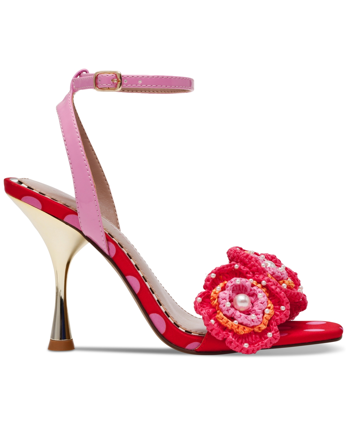 BETSEY JOHNSON WOMEN'S AINSLEYY MACRAME DRESS SANDALS 