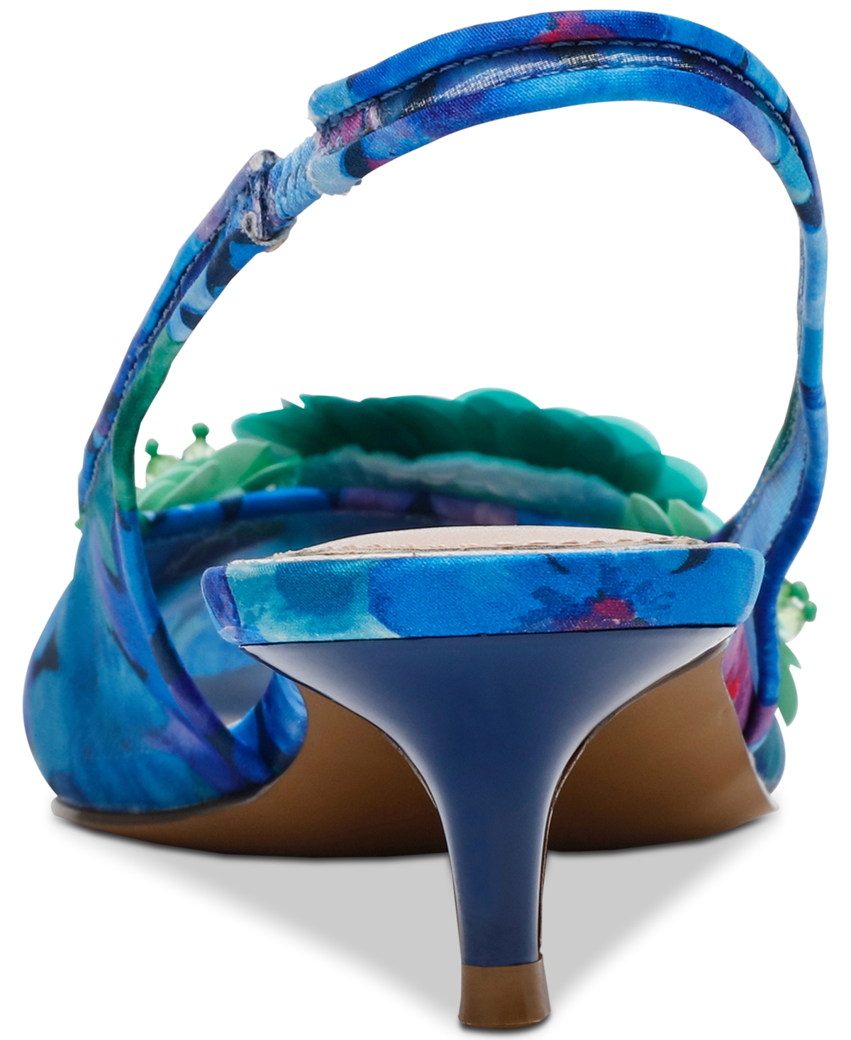 Shop Betsey Johnson Women's Audree Floral Mesh Slingback Pumps In Blue Floral