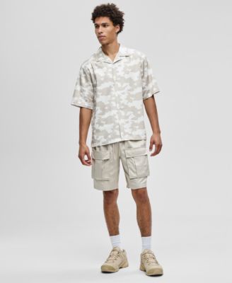 Men's Glass Regular-Fit Camouflage Button-Down Camp Shirt, Macy's Exclusive