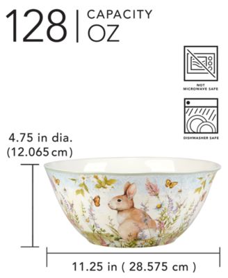 Easter Meadow Ceramic Deep Serving Bowl