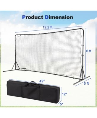 12 x 6 Feet Soccer Rebounder Net with All Weather Net