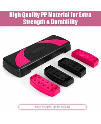 31 Inch Adjustable Exercise Aerobic Stepper with Non-Slip Pads