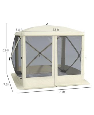 7.1' x 7.1' Outdoor Pop Up Party Tent Canopy w/ Carry Bag,