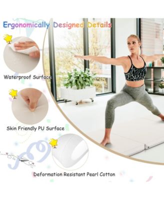 6 x 2 FT Tri-Fold Gym Mat with Handles and Removable Zippered Cover