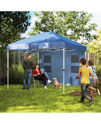10' x 10' Pop Up Canopy Tent with Sidewall, UPF50+, Dark