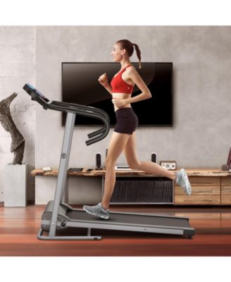 Electric Foldable Treadmill with LCD Display and Heart Rate Sensor
