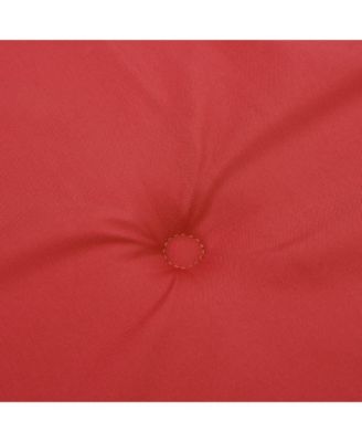 Garden Highback Chair Cushions 6 pcs Red 47.2"x19.7"x1.2" Fabric