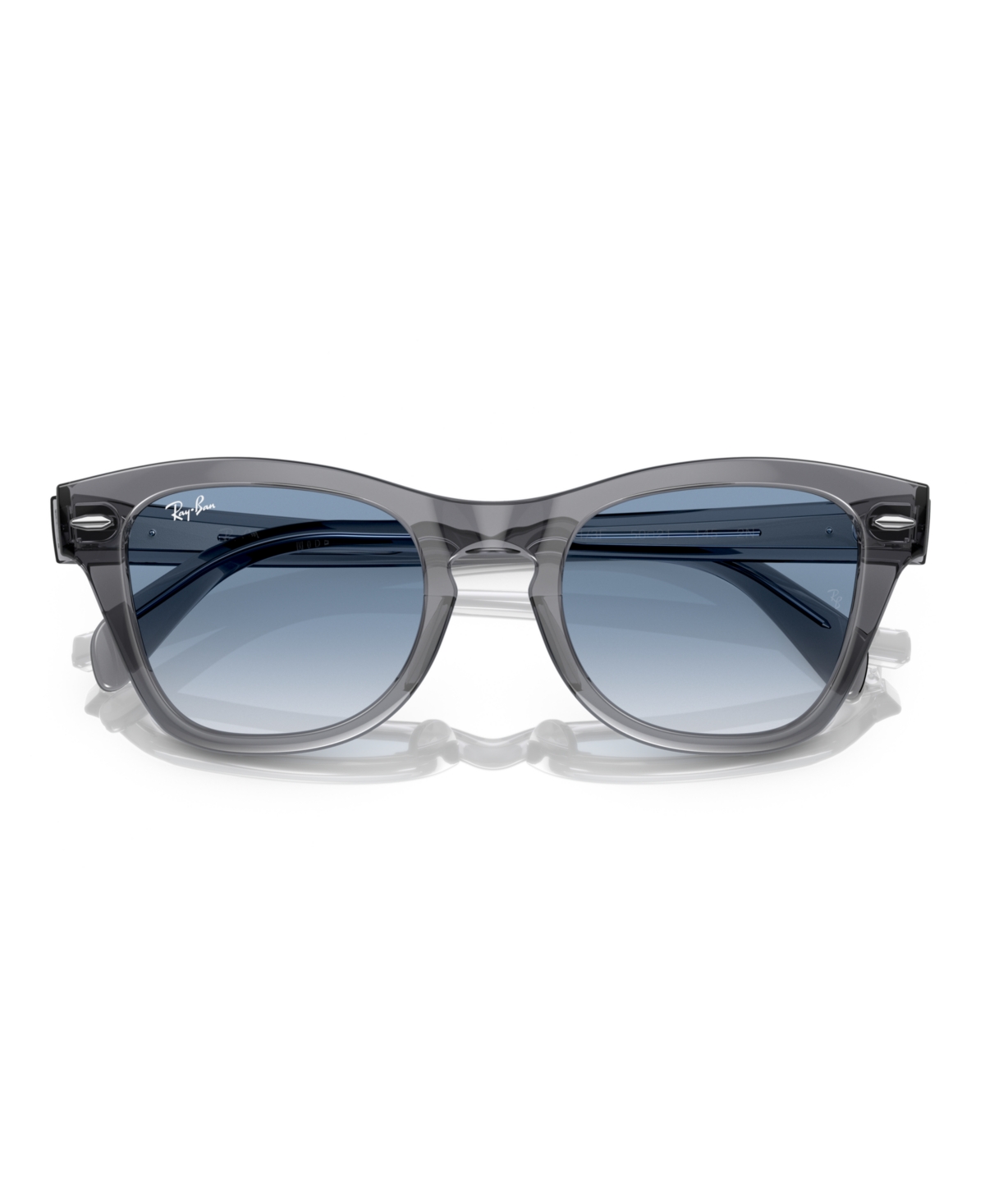 Ray Ban 53mm Gradient Square Sunglasses In Transparent Gray