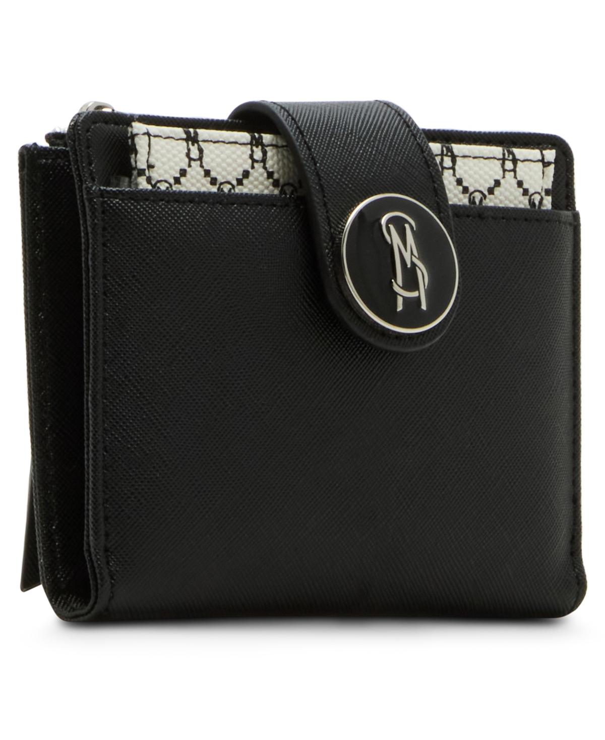 Steve Madden Bjadyn-f Zipper Flower Box Wallet In Black