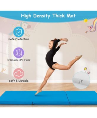 6 x 2 FT Tri-Fold Gym Mat with Handles and Removable Zippered Cover