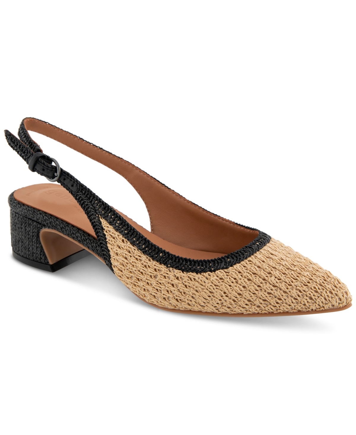 Women's Georgia Slingback Pumps - Natural, Black Suede
