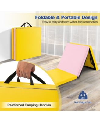 6 x 2 FT Tri-Fold Gym Mat with Handles and Removable Zippered Cover