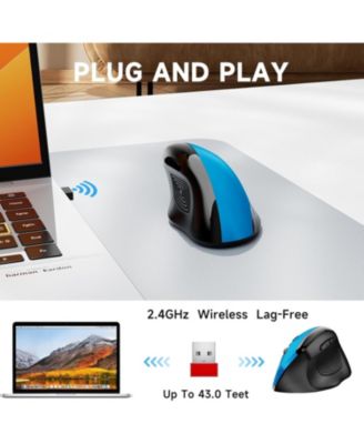 Ergonomic Mouse Wireless,2.4G Optical Cordless Mice with 800/1200/1600 DPI,Vertical Computer Wireless Mouse for Laptop, Mac,PC,Desktop (for Right Hand, Large)