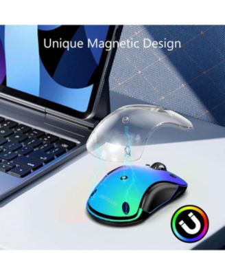 2.4G Wireless Mouse, Cordless Computer Mice Wireless Mouse for Laptop, Desktop, PC, MacBook- 2 Pack (LED Rechargeable Wireless Mouse)