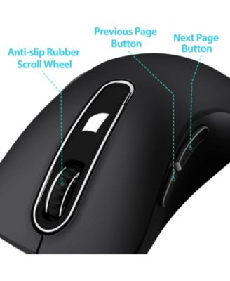 2.4G Wireless Mouse + USB Wired Mouse for Laptop, Desktop, PC, MacBook- 2 Pack