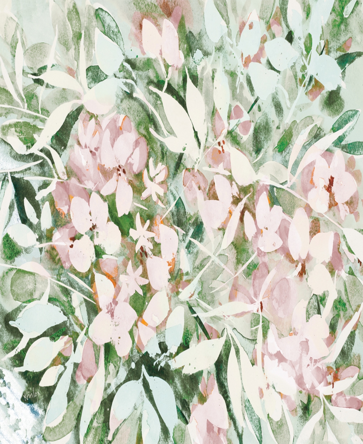 Counterart Blushing Summer Hardboard Cork Placemats 15"x 11", Set Of 4 In Multi