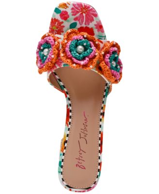 Betsey Johnson Women's Dietrich Block-Heel Dress Mules - Macy's