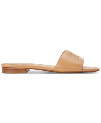【LAUREN RALPH LAUREN】EVERLEY CALFSKIN SLIDE SANDAL Amazon.com | Lauren Ralph Lauren Women's Everley Calfskin
