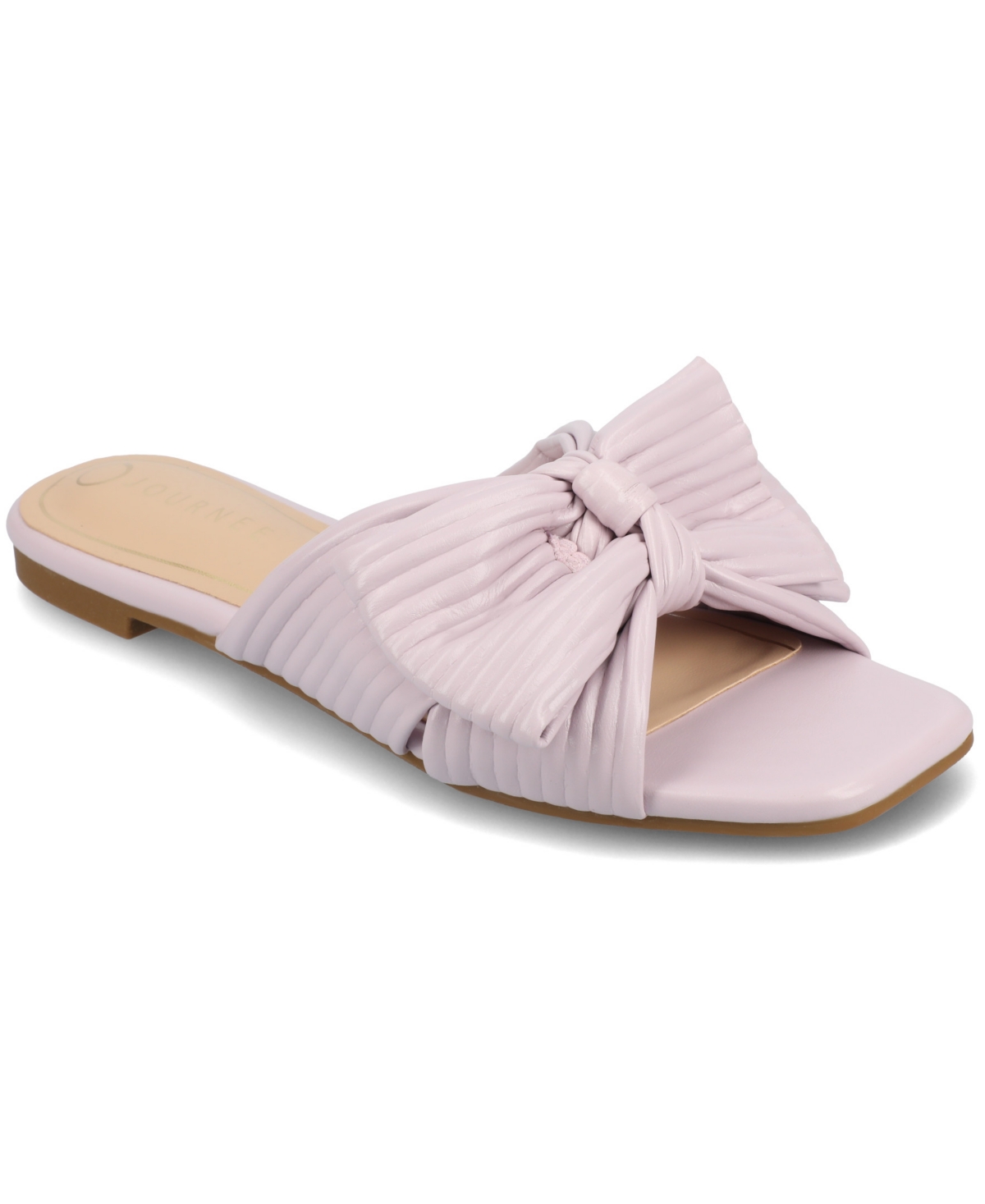 Shop Journee Collection Women's Serlina Bow Flat Sandals In Lilac