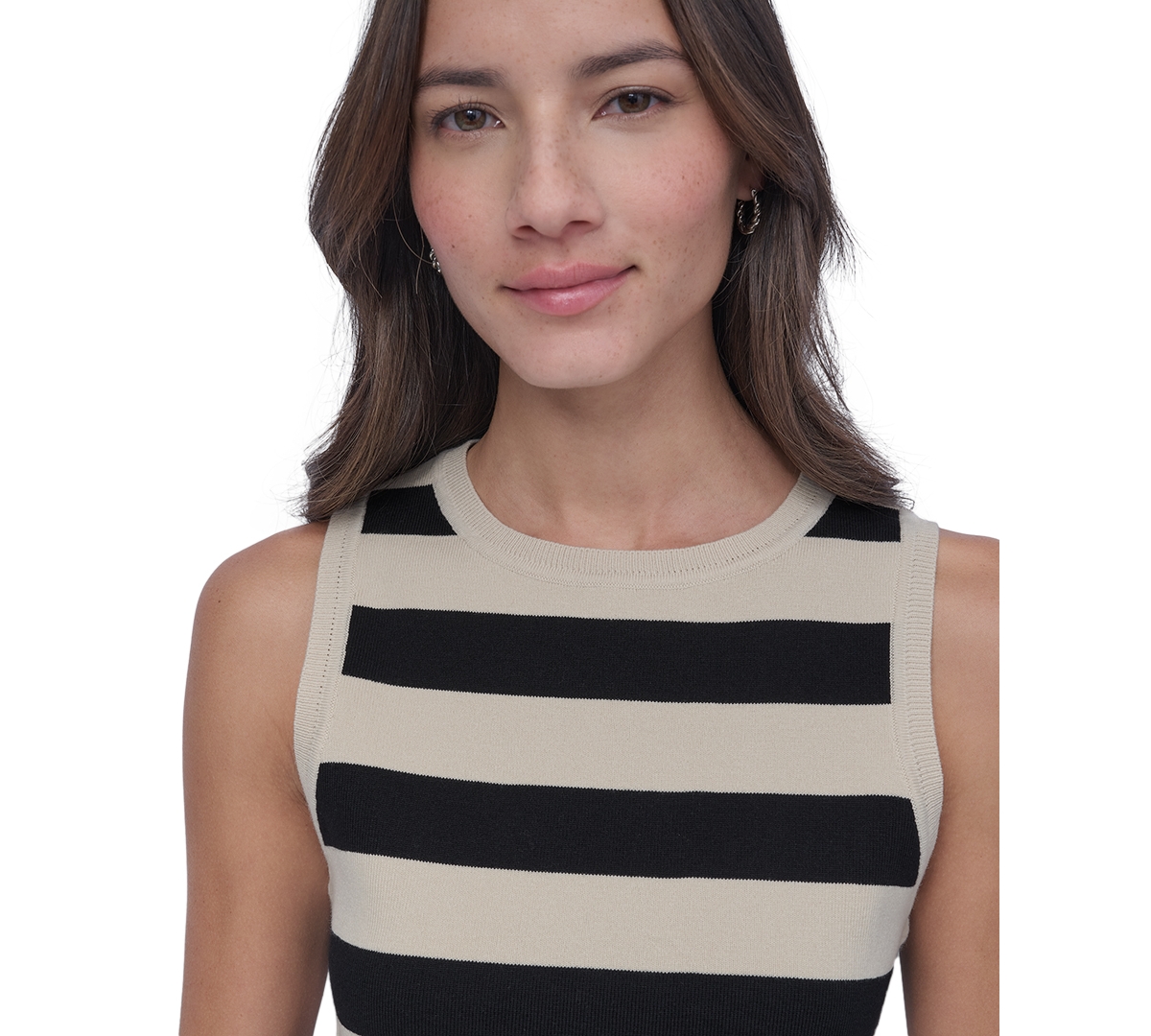 DKNY JEANS WOMEN'S CROPPED SLEEVELESS SWEATER 