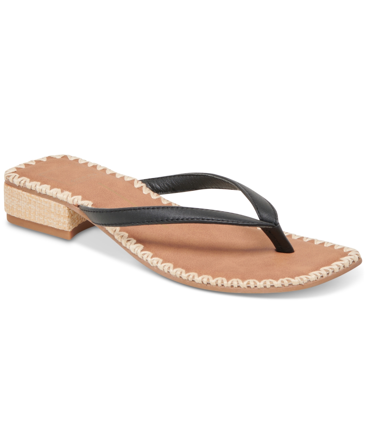 Dolce Vita Barty Flip Flop In Black Leather