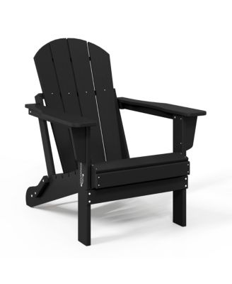 5-Piece HDPE Adirondack Chair Outdoor Patio Square Table Conversation Set